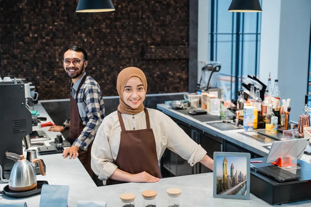 An entrepreneur launching one of the best small business ideas in the UAE