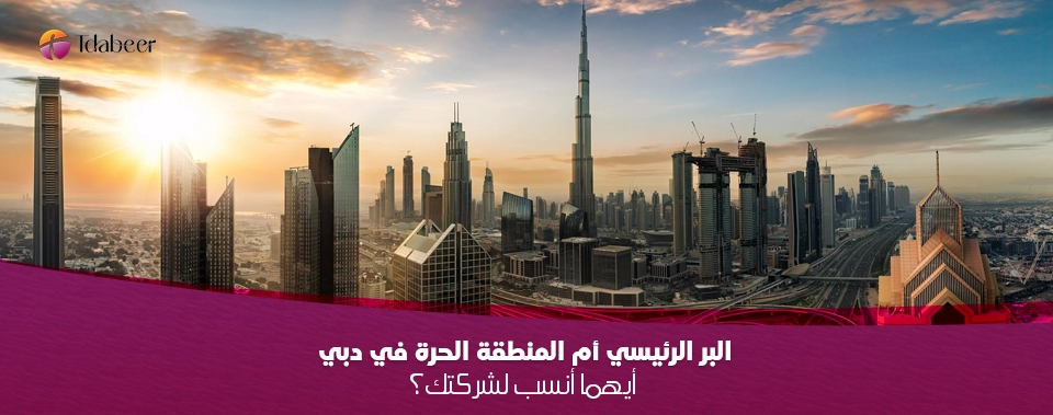 البر الرئيسي أم المنطقة الحرة في دبي 2025: أيهما أنسب لشركتك؟