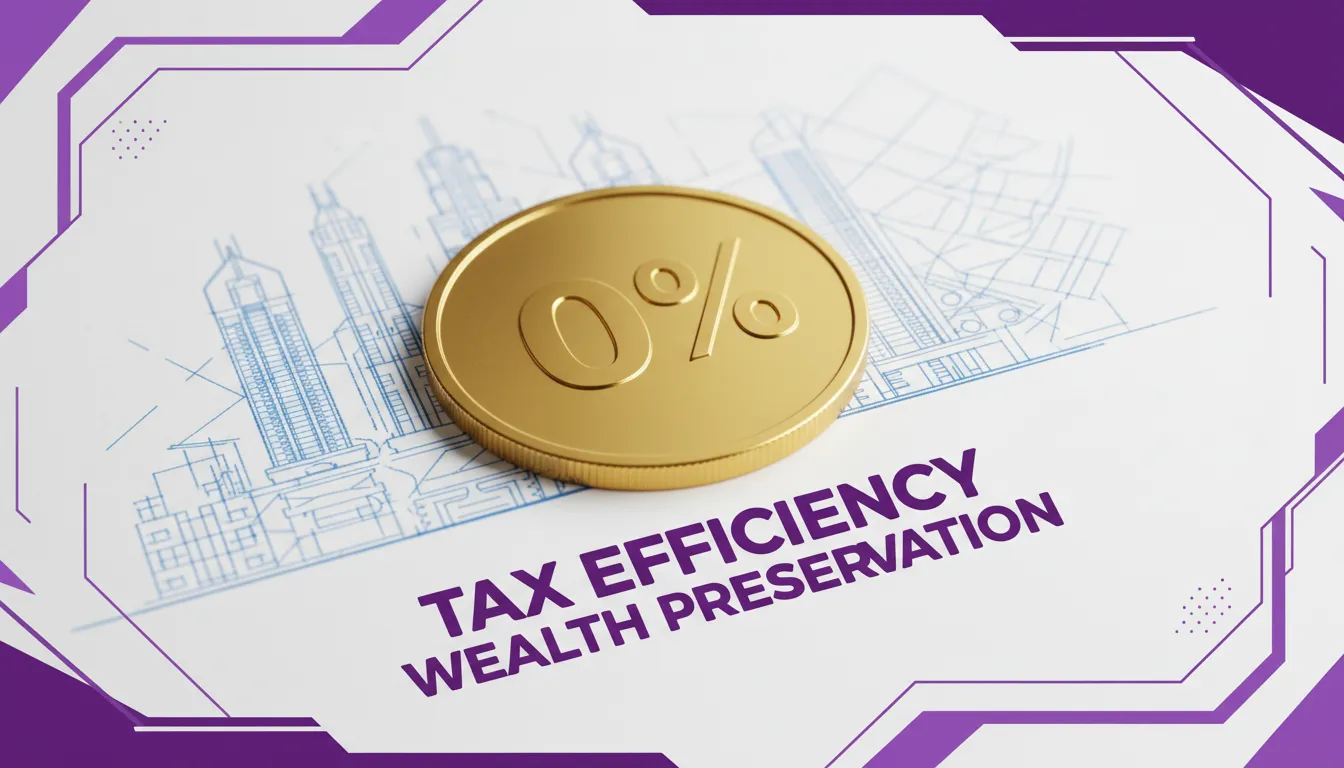 A digital calculator showing "0% Tax" on a UAE map background